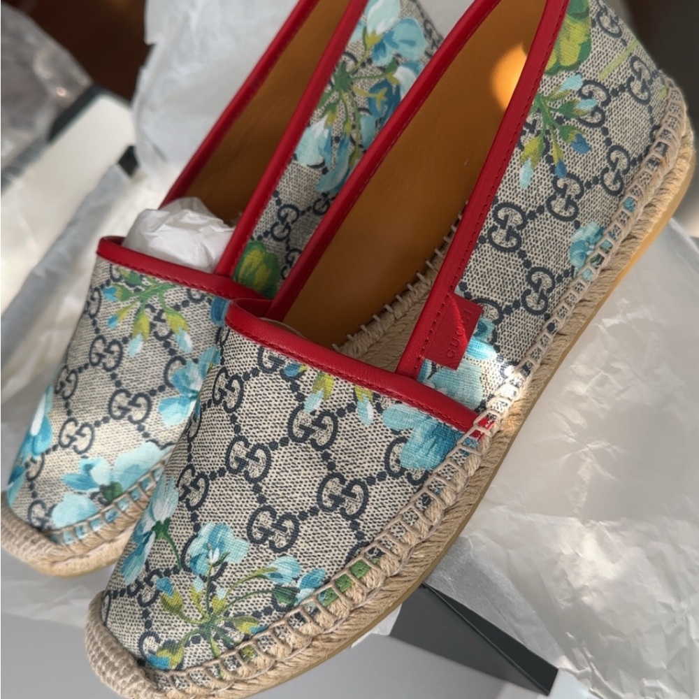 Gucci Blooms GG Canvas Espadrilles